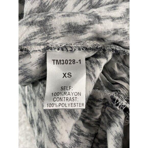 THML Dress Womens XS Navy White Ikat Print Sleeveless Pockets Boho Festival Mini - Picture 8 of 12